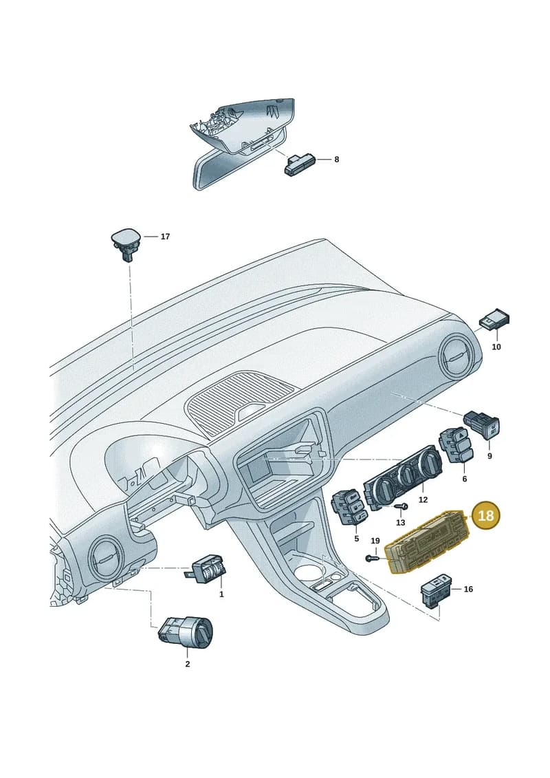 12E907044E — SEAT Mii Electric (2020-2021) diagram 12s941500, position 18