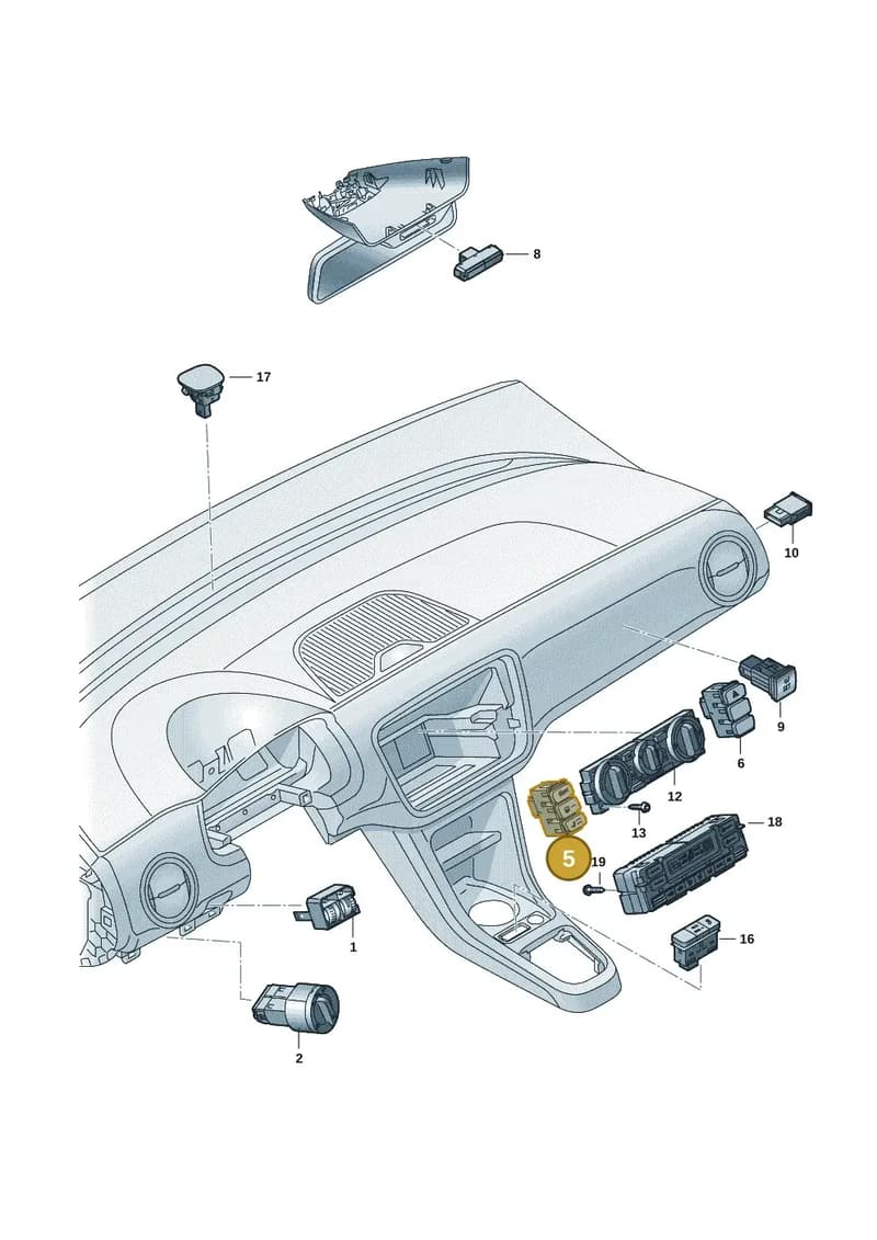 12E927137D1QB — SEAT Mii Electric (2020-2021) diagram 12s941500, position 5