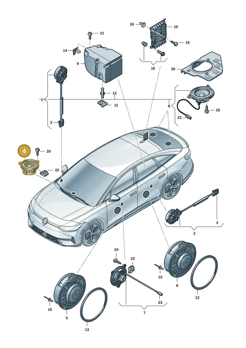 14A035415A — Volkswagen ID.7 (2023-2025) diagram 14b035350, position 4