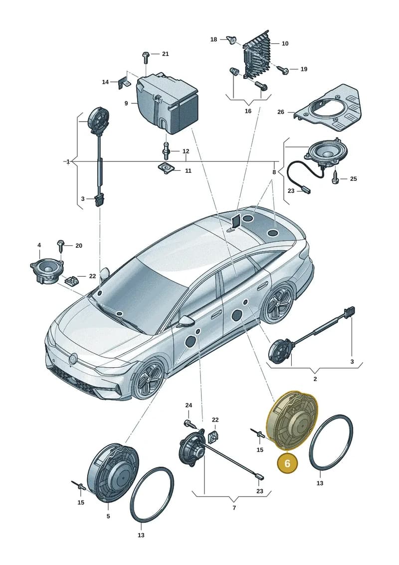 14A035453A — Volkswagen ID.7 (2023-2025) diagram 14b035350, position 6