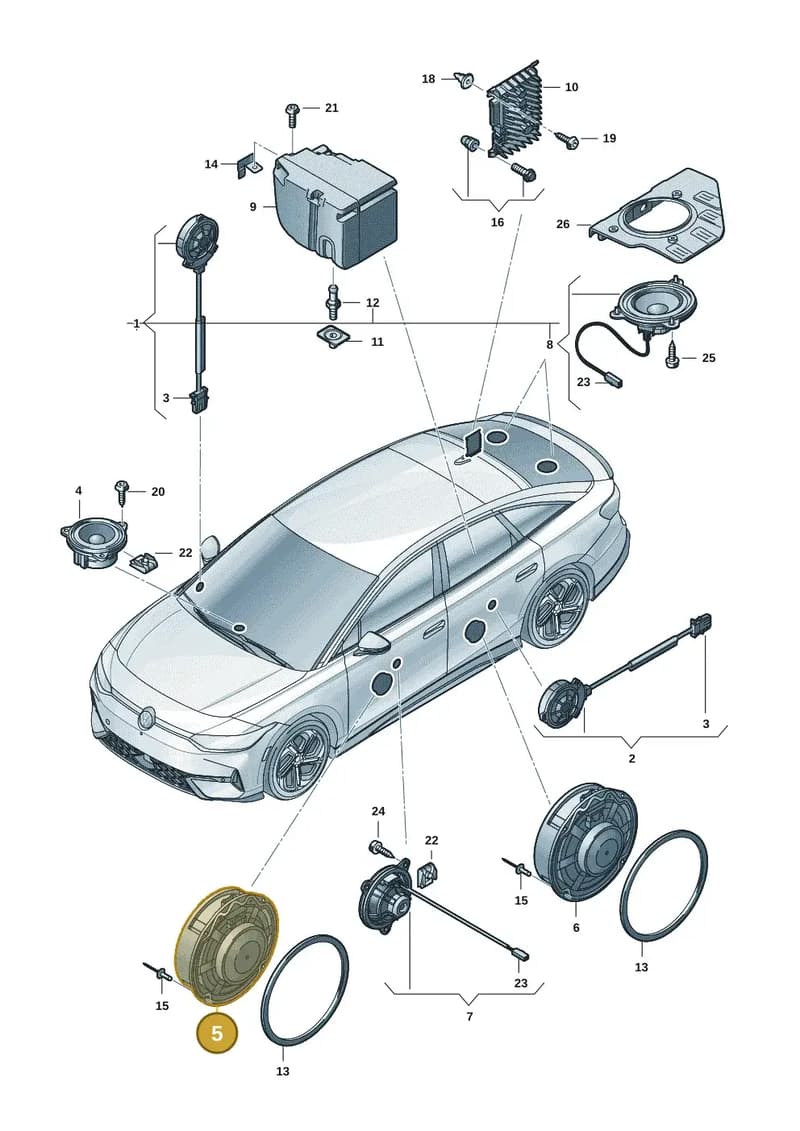 14A035454A — Volkswagen ID.7 (2023-2025) diagram 14b035350, position 5