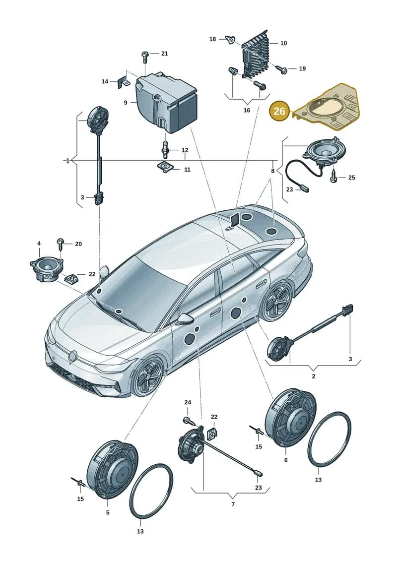 14A035643 — Volkswagen ID.7 (2023-2025) diagram 14b035350, position 26