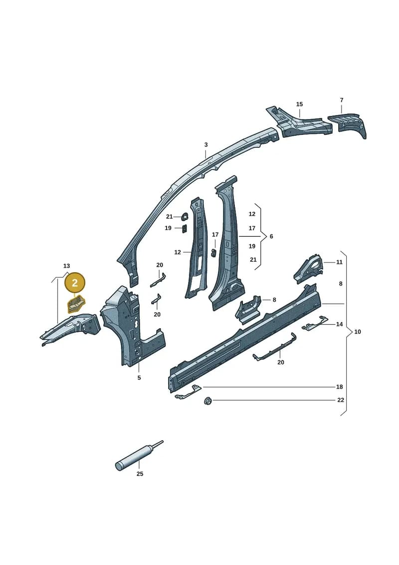 14A805165 — Volkswagen ID.7 (2023-2025) diagram 14b809100, position 2