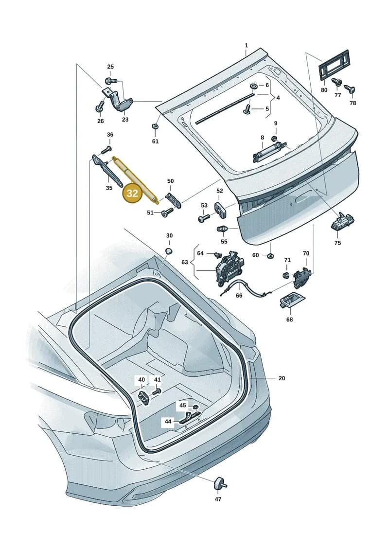 14A827851A — Volkswagen ID.7 (2023-2025) diagram 14b827000, position 32