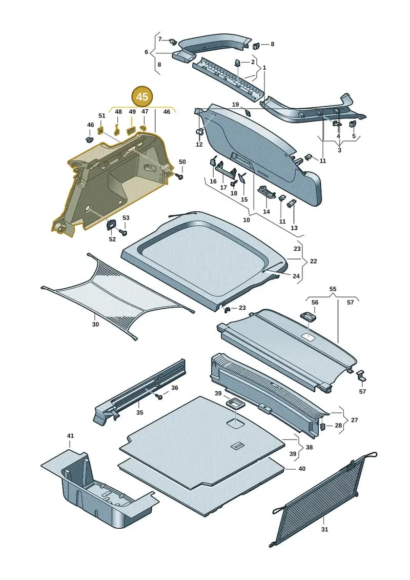 14A867427PZTB — Volkswagen ID.7 (2023-2025) diagram 14b867800, position 45