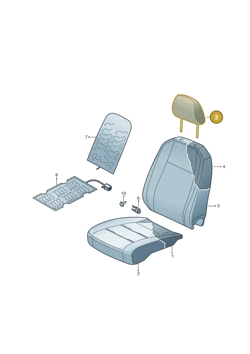 14A881901BOWK — Volkswagen Tiguan (2023-2025) diagram 813881060, position 3