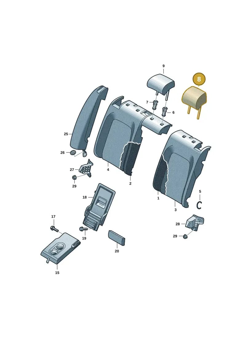 14A885901BNXM — Volkswagen ID.7 (2023-2025) diagram 14b885100, position 8