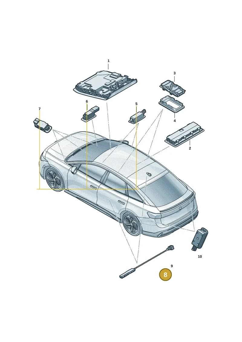 14A919390A — Volkswagen ID.7 (2023-2025) diagram 14b947000, position 8