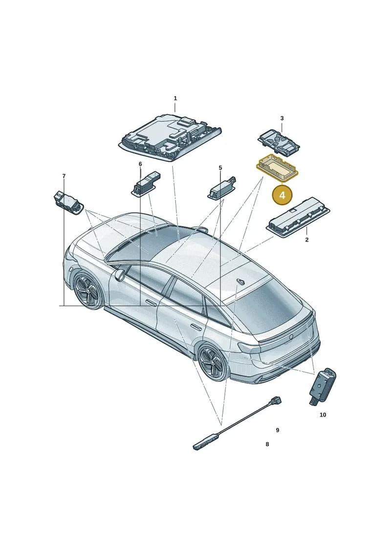 14A947581Q — Volkswagen ID.7 (2023-2025) diagram 14b947000, position 4
