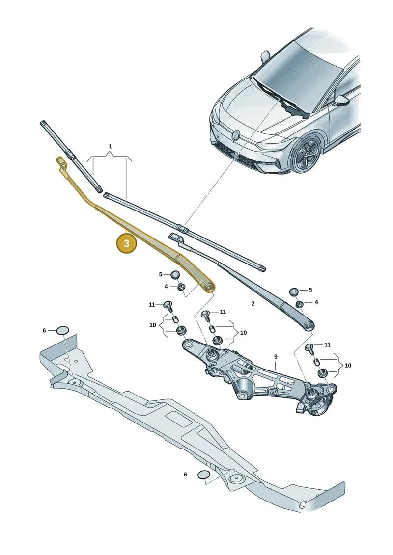 14A955410 — Volkswagen ID.7 (2023-2025) diagram 14b955000, position 3