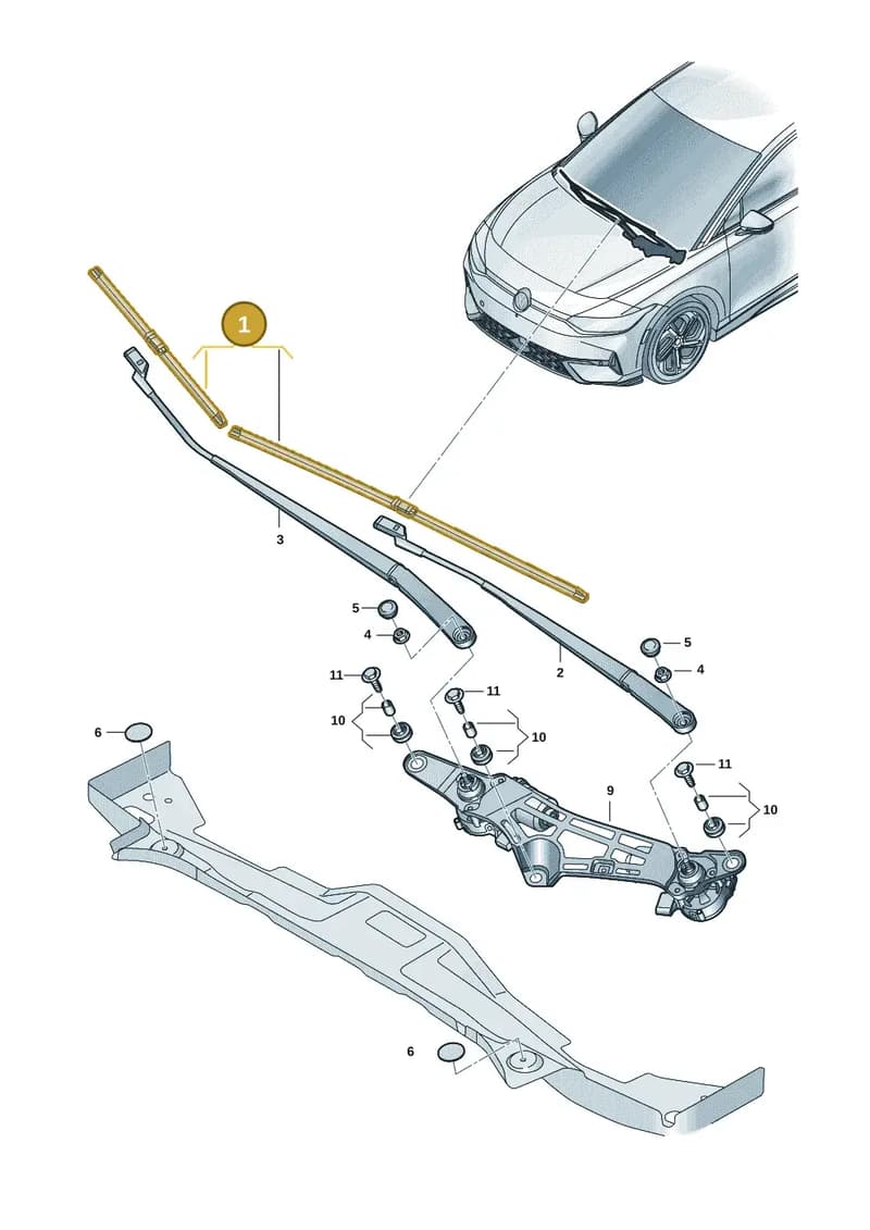 14A998002 — Volkswagen ID.7 (2023-2025) diagram 14b955000, position 1