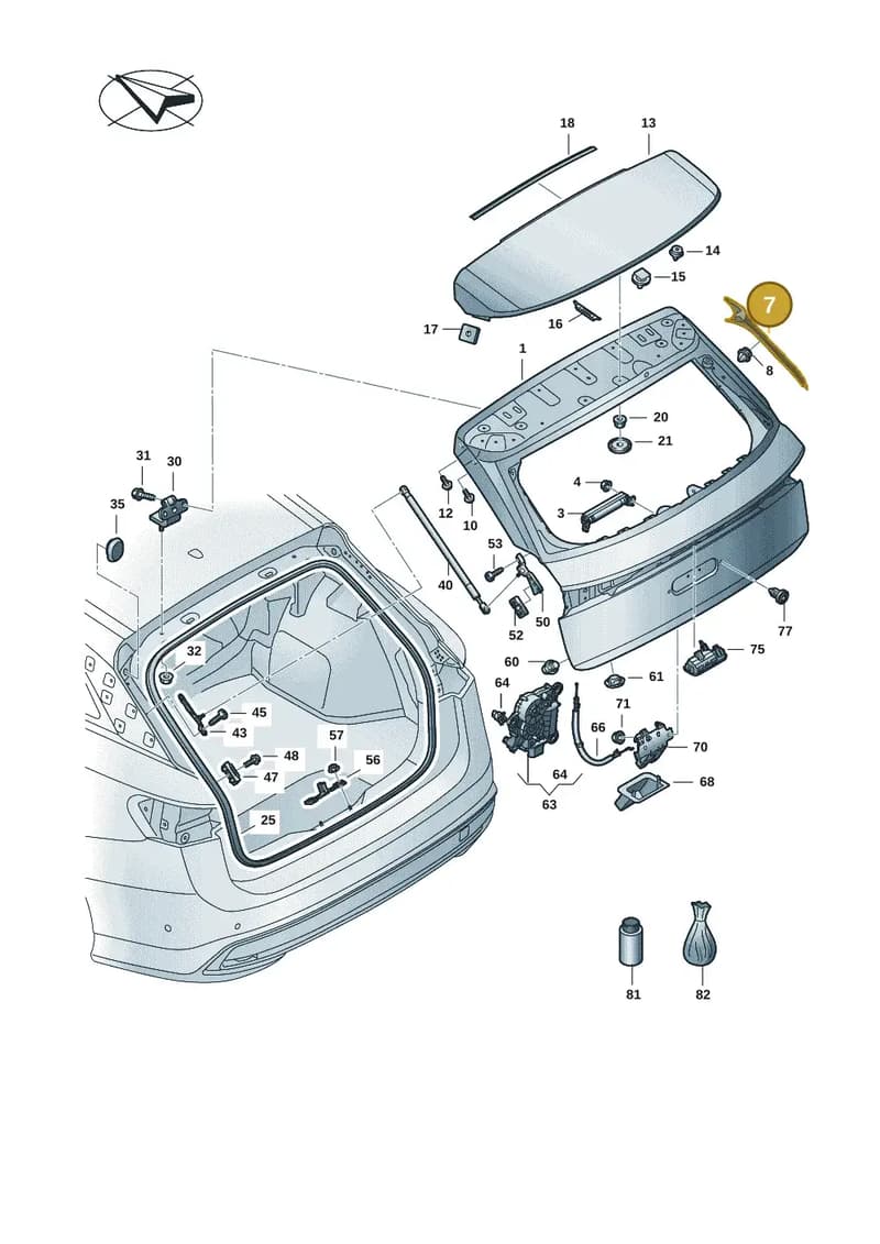 14B827940A041 — Volkswagen ID.7 (2023-2025) diagram 14b827100, position 7