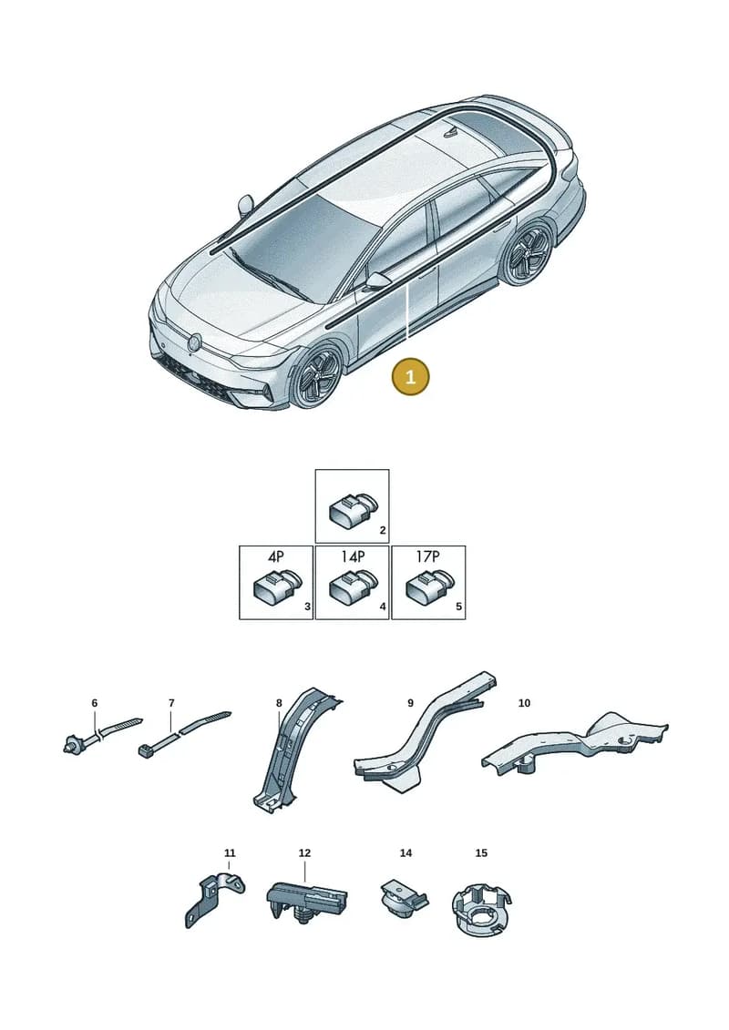 14B971042 — Volkswagen ID.7 (2023-2025) diagram 14b971900, position 1