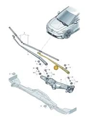 14C955409A Volkswagen Aero Wiper Arm
