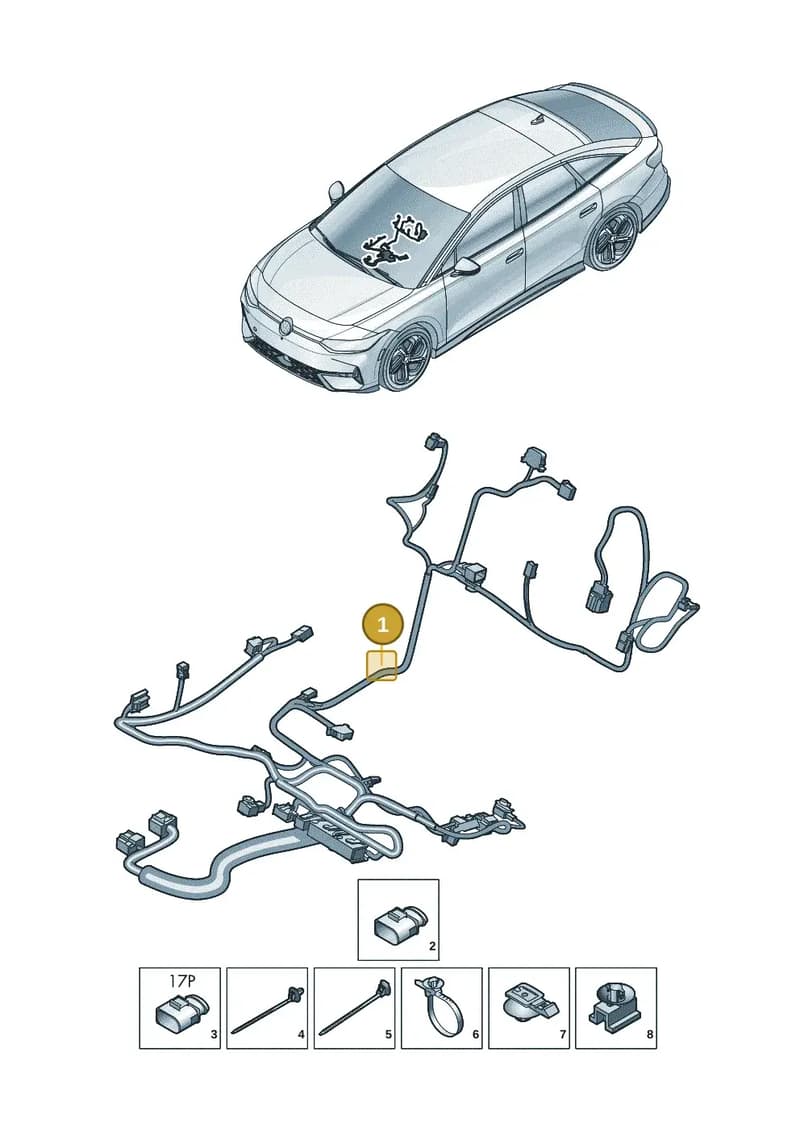 14C971392D — Volkswagen ID.7 (2023-2025) diagram 14b972260, position 1