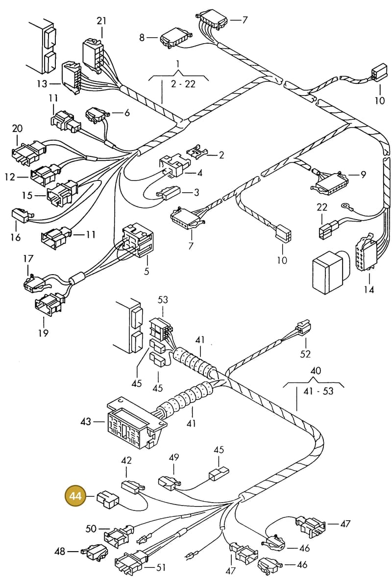 161971988C — Volkswagen Passat (1994-1997) diagram 147972370, position 44