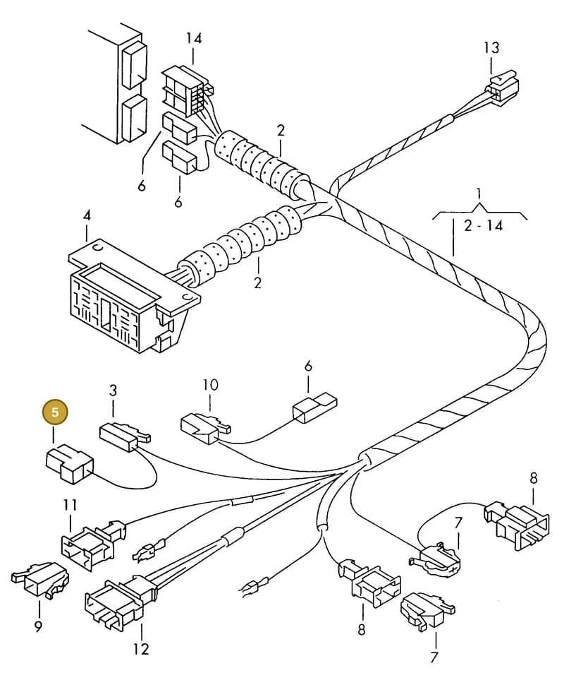 161971988C — Volkswagen Golf/Ecomatic          95 (1994-1995) diagram 159972570, position 5