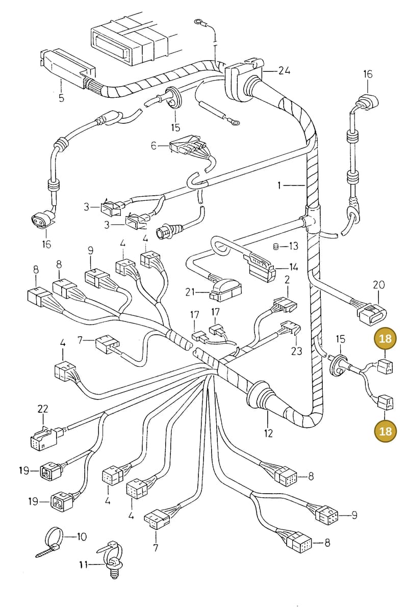 161971988C — Volkswagen POLO CLASSIC/VARIANT (1999-2001) diagram 238972160, position 18