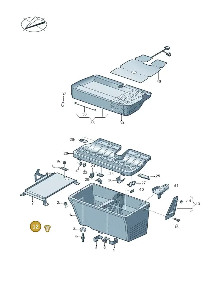 171971913 — Volkswagen Caravelle (2019-2024) diagram 861881100, position 12