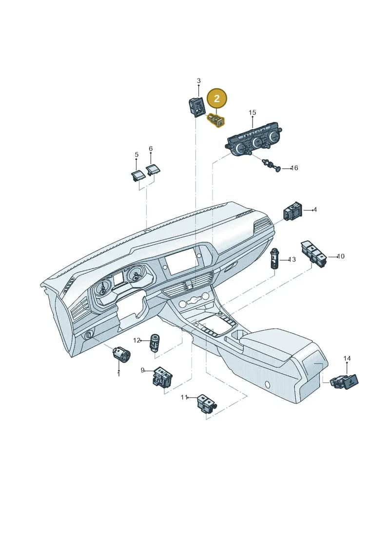 17A953509AECU — Volkswagen Taos 1.4 (2021-2023) diagram 431941500, position 2