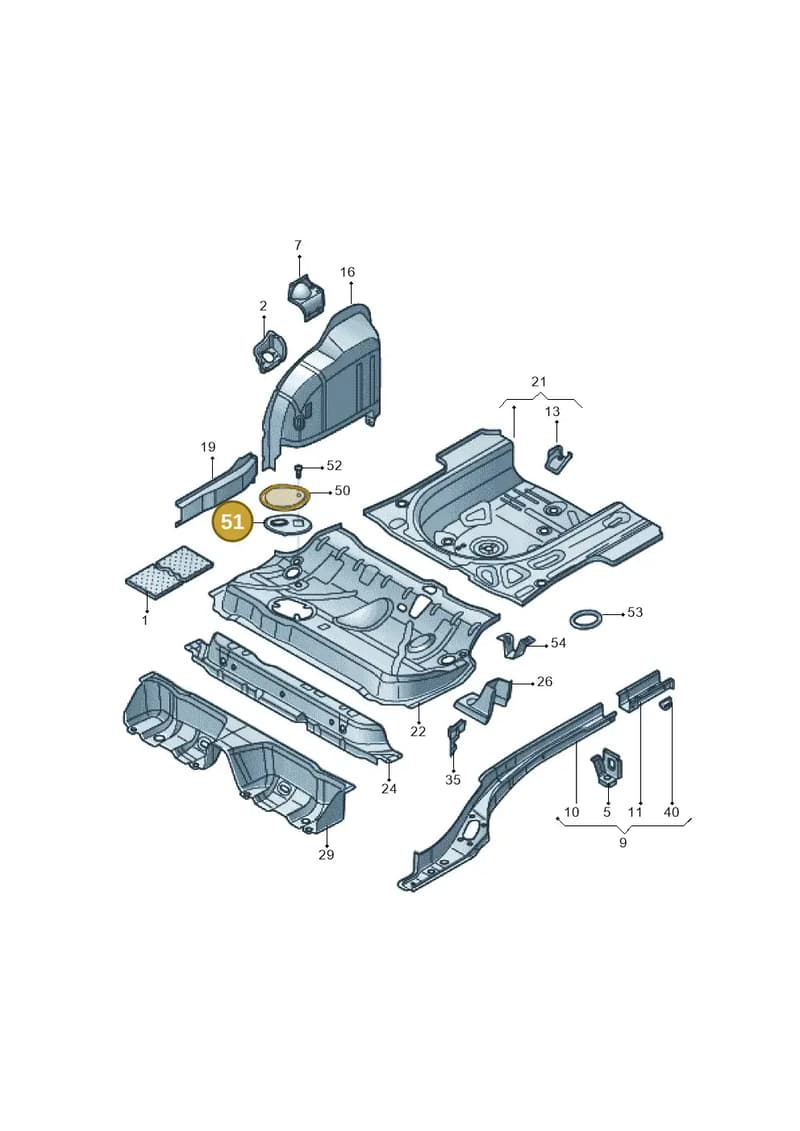 180971797 — Volkswagen Jetta 1.6 (2012-2019) diagram 755803020, position 51
