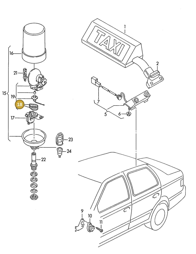 183941101 — Volkswagen Golf (1996-1997) diagram 121941800, position 18