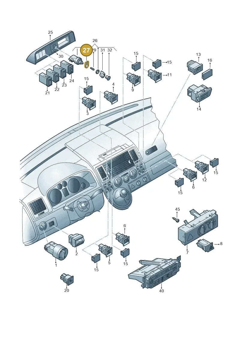191951279 — Volkswagen Transp. dropside (2011-2015) diagram 611941520, position 27