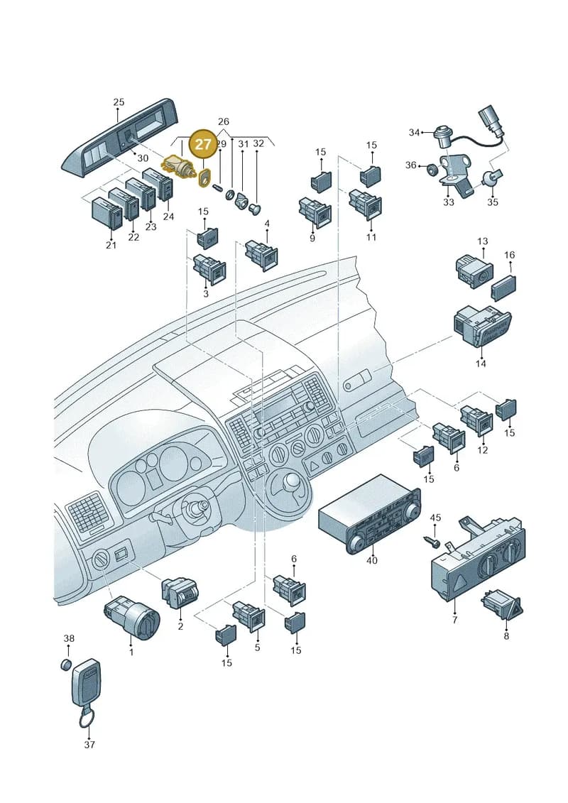 191951279 — Volkswagen Transp. caravelle (2011-2015) diagram 679941520, position 27