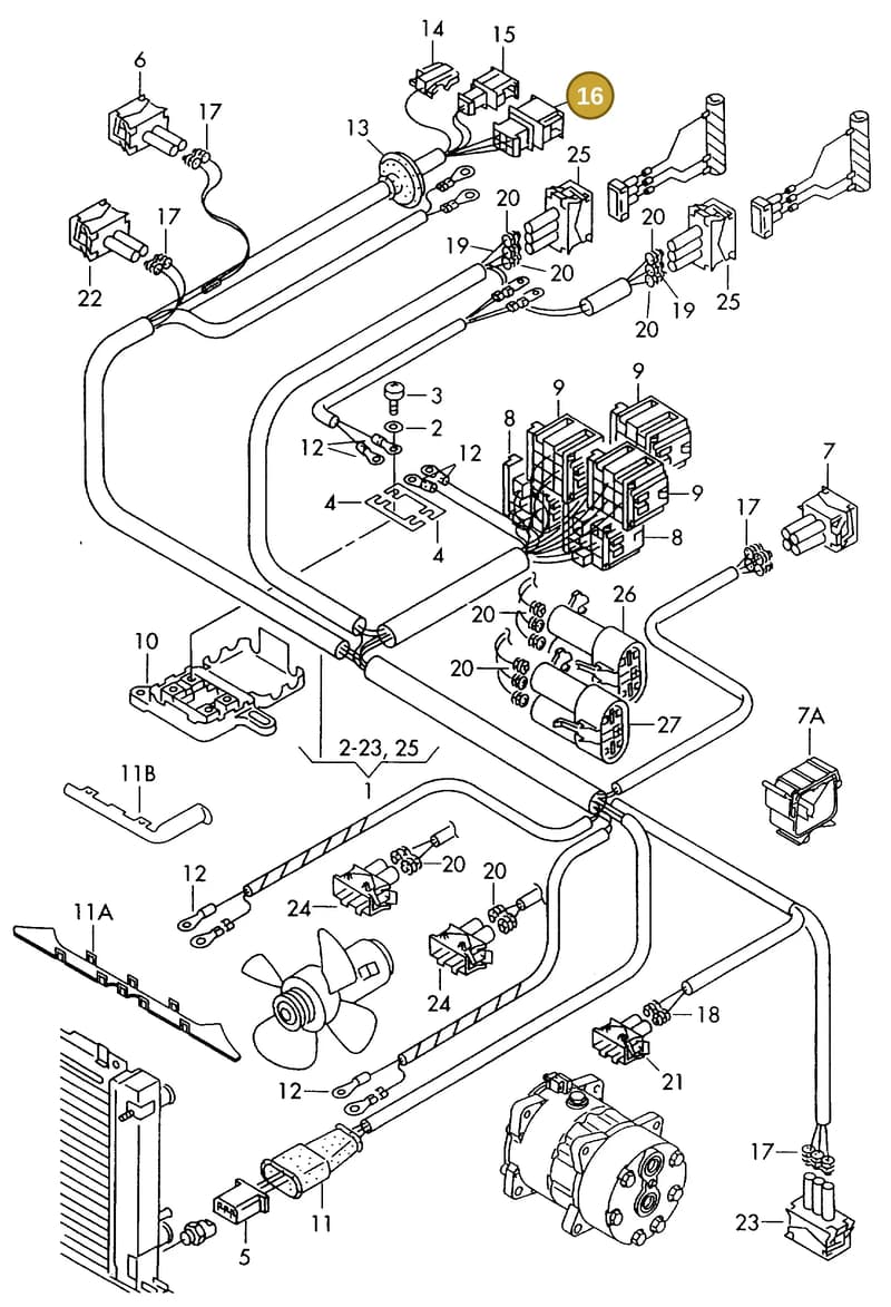 191972733 — Volkswagen TRANSPORTER SYNCRO (1996-2003) diagram 117972110, position 16