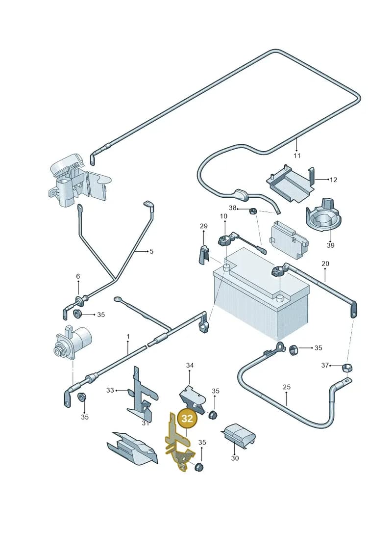 1C0971858B — Volkswagen New Passat (2011-2019) diagram 714971010, position 32