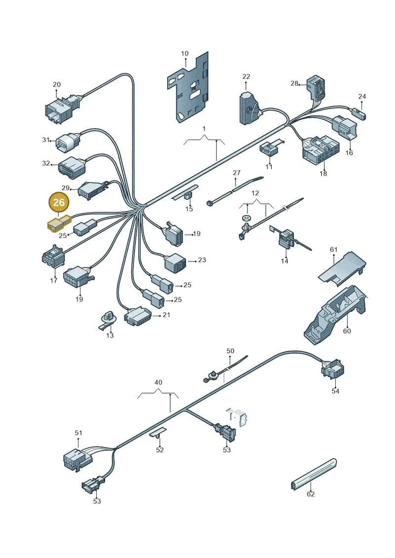 1C0972123 — Volkswagen Passat CC (2011-2016) diagram 460972270, position 26