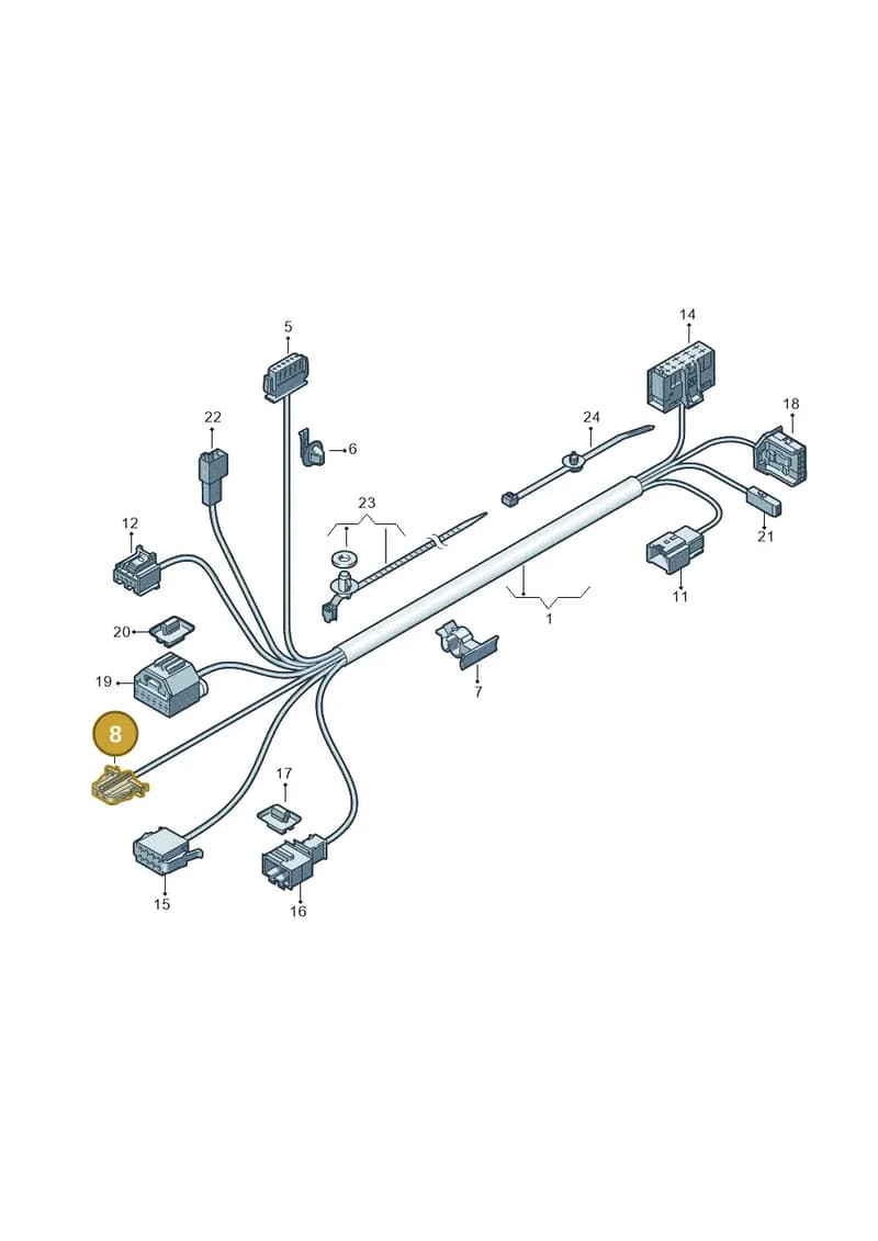 1C0972123 — Volkswagen Golf Cabriolet (2011-2016) diagram 482972260, position 8