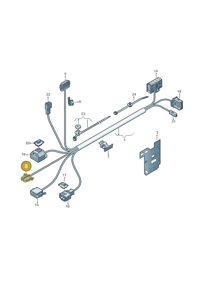 1C0972123 — Volkswagen Eos BlueMotion (2010-2015) diagram 712972260, position 8