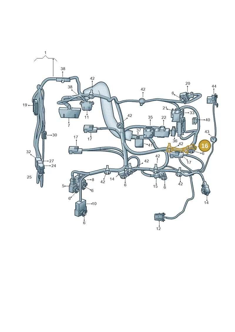 1C0972123 — Volkswagen Touareg (2014-2018) diagram 693972260, position 16