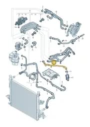 1EA121055K Volkswagen Coolant Pipe with Coolant Hose