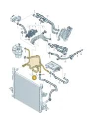 1EA122101CJ Volkswagen Coolant Hose with Quick Release Coupling