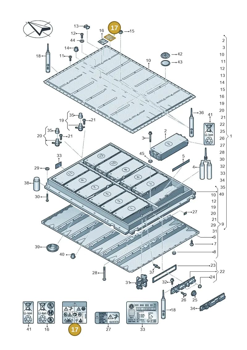 1EA801941 — SEAT CUPRA Born (2021-) diagram 082915050, position 17