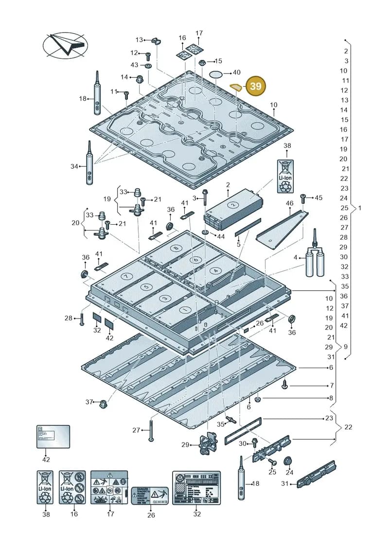 1EA803594 — Skoda Enyaq (2020-2021) diagram 055915050, position 39
