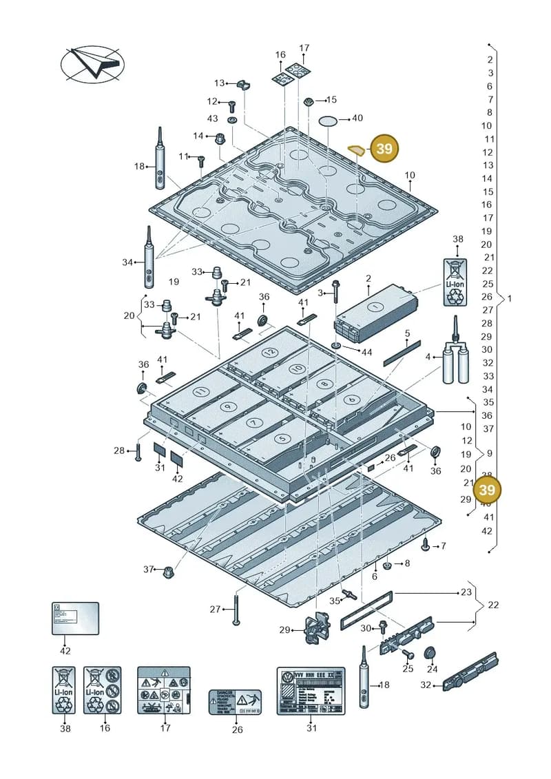 1EA803594 — Volkswagen ID.3 (2019-2025) diagram 063915050, position 39