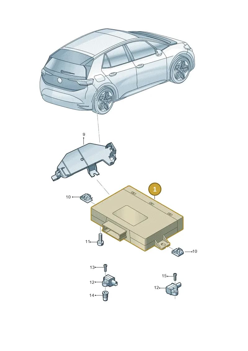 1EA907376C — Volkswagen ID.3 (2019-2025) diagram 10a907035, position 1