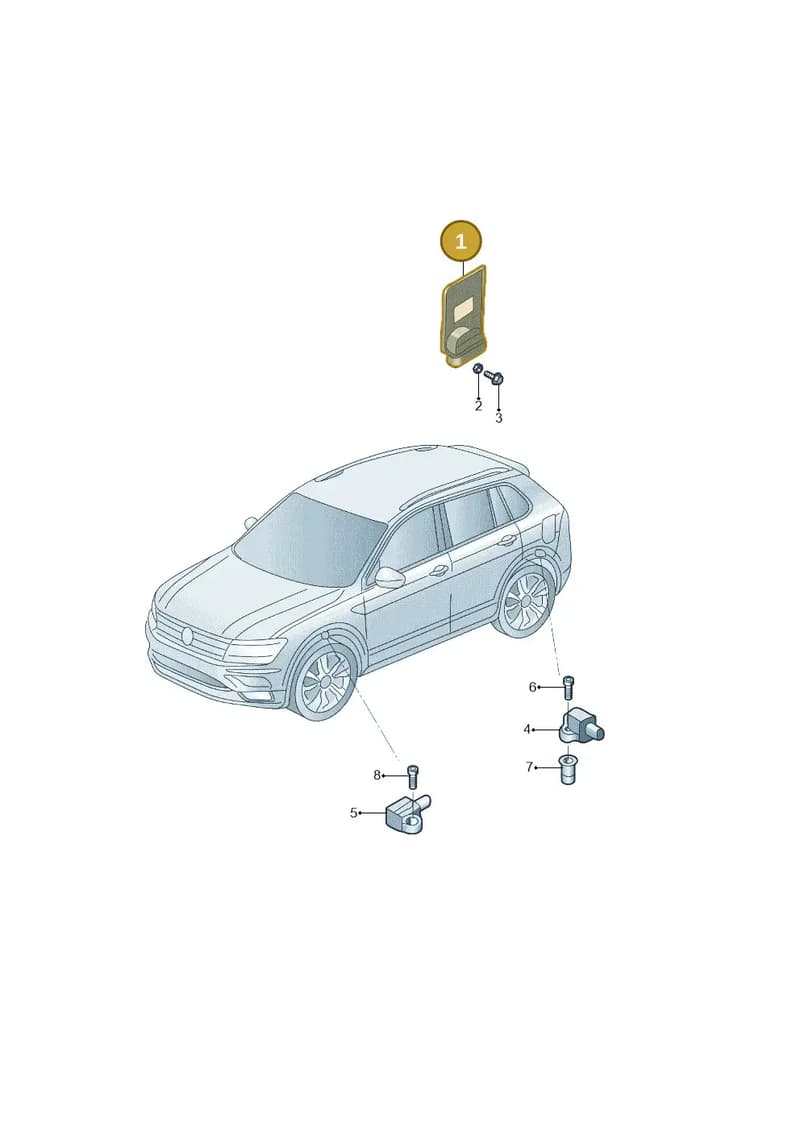 1EA907376C — Volkswagen Teramont (2021-2023) diagram 809907350, position 1