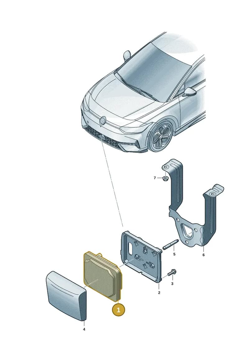 1EA907550A — Volkswagen ID.7 (2023-2025) diagram 14b907600, position 1