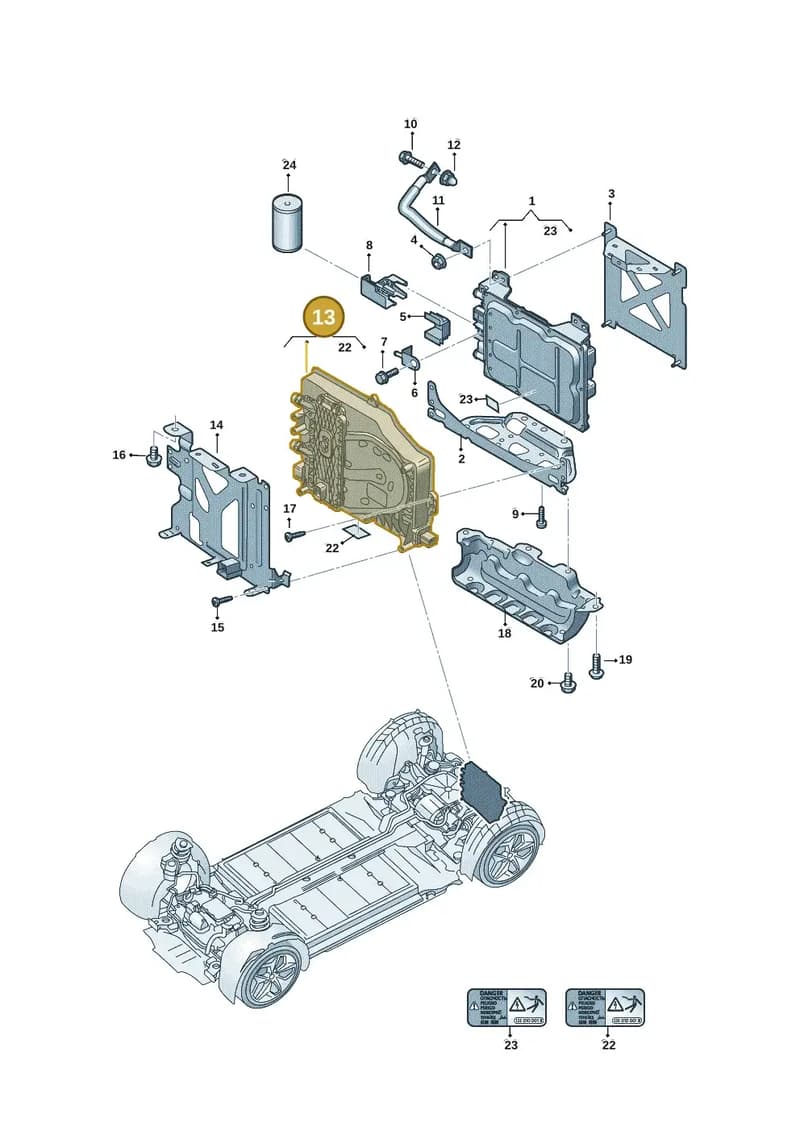 1EA915681BQ — Volkswagen ID.4 (2020-2025) diagram 11a909195, position 13