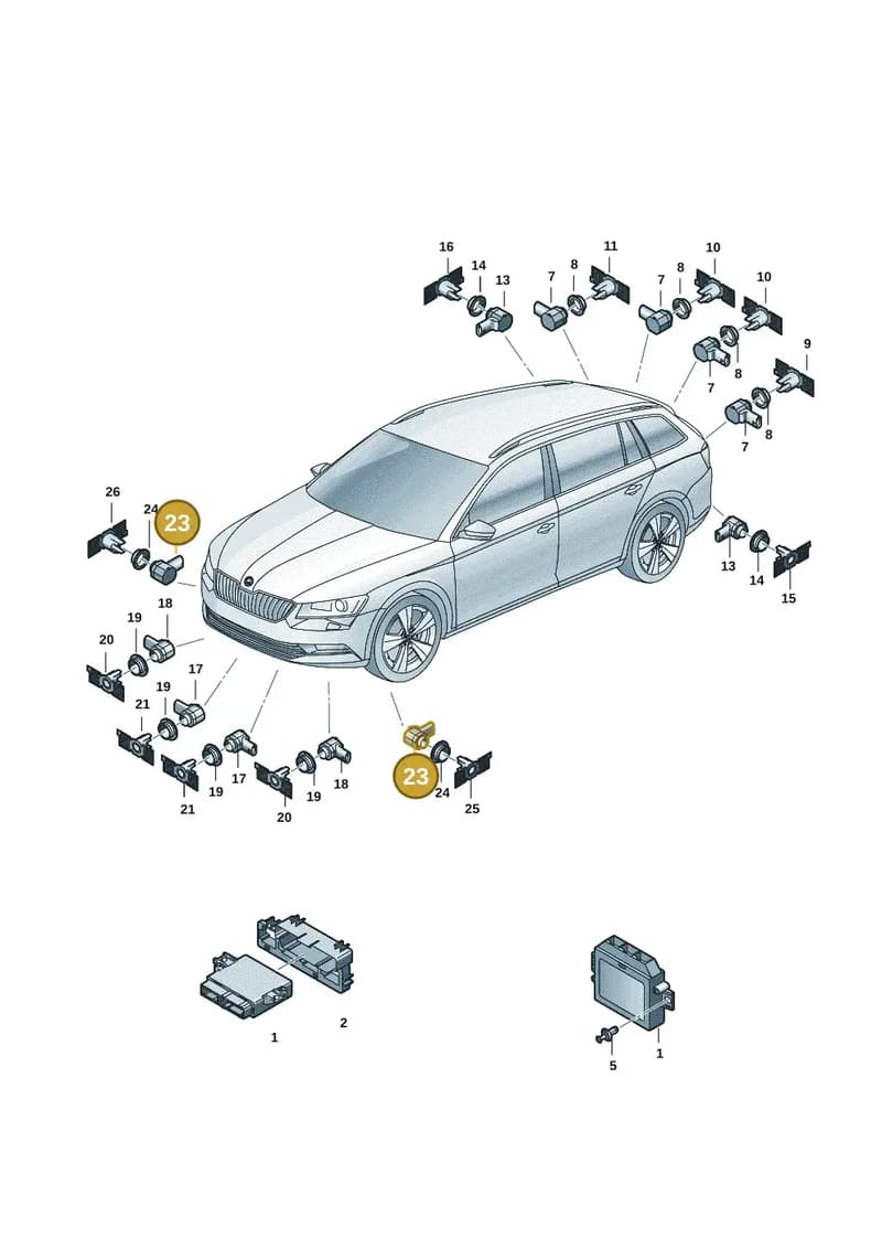 1EA919275C905 — Skoda Superb Combi (2023-) diagram 3p0919010, position 23