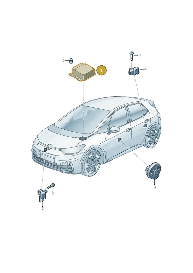 1EA959655CD — Volkswagen ID.3 (2019-2025) diagram 10a959030, position 1