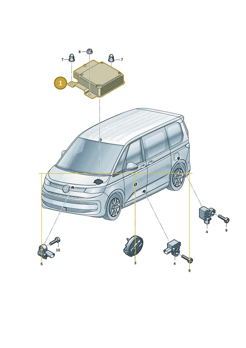 1EA959655FD — Volkswagen Multivan (2021-2025) diagram 7t0959600, position 1