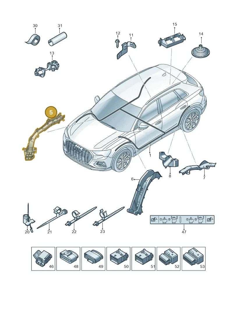 1EA971446D — Audi Q4 Sportback (2021-2025) diagram 89a971950, position 5