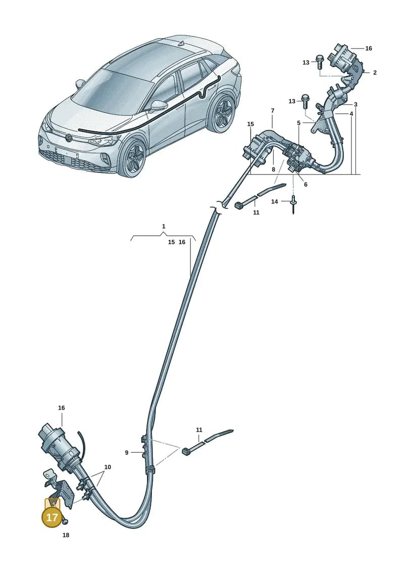1EA971458C — Skoda Enyaq (2020-2021) diagram 11a970010, position 17