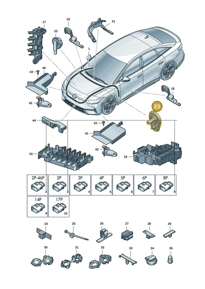 1EA971915 — Volkswagen ID.7 (2023-2025) diagram 14b971800, position 23