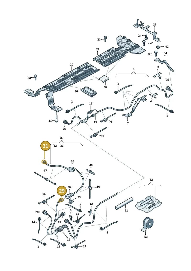 1EA973702A — Volkswagen ID.3 (2019-2025) diagram 10a970012, position 29+31